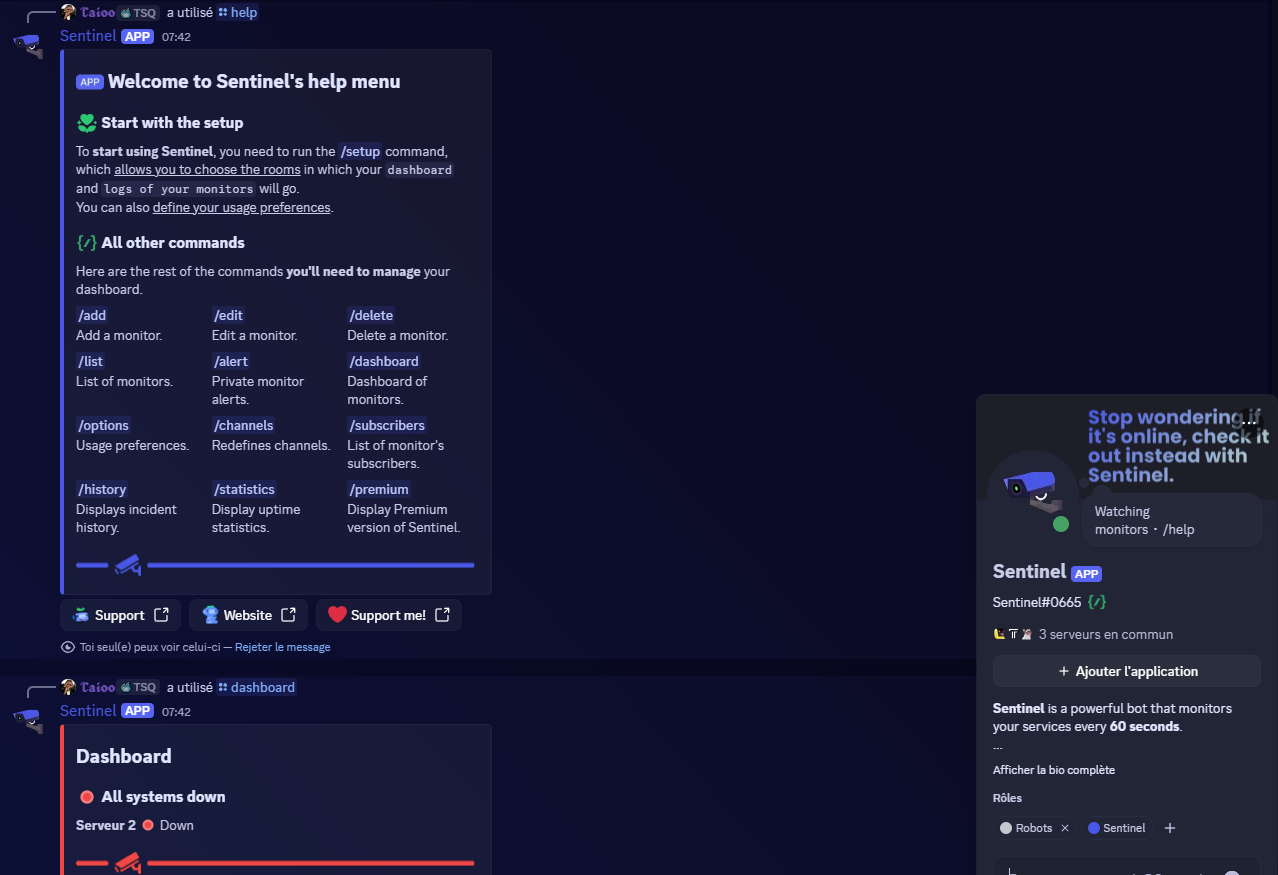 Sentinel - Bot Discord